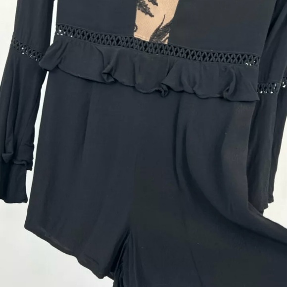 For love & lemons Emilia romper black  size medium - Picture 7 of 16